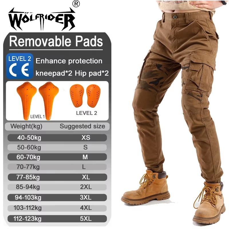 Motorcycle Gear Yellow - Motorcycle Work Pants Anti Slip Gripper