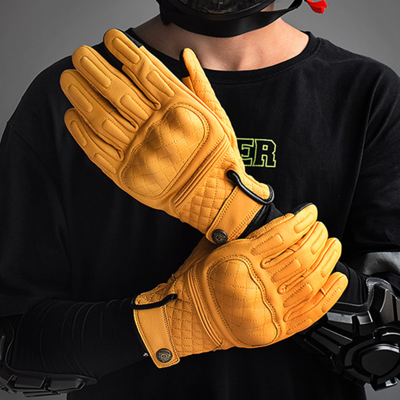 Retro Leather Motorcycle Glove - Motorcycle Gear Full Set recension och pris