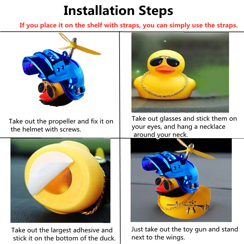 Car Cute Little Yellow Duck Wi - Motorcycle Gear Yellow recension och pris