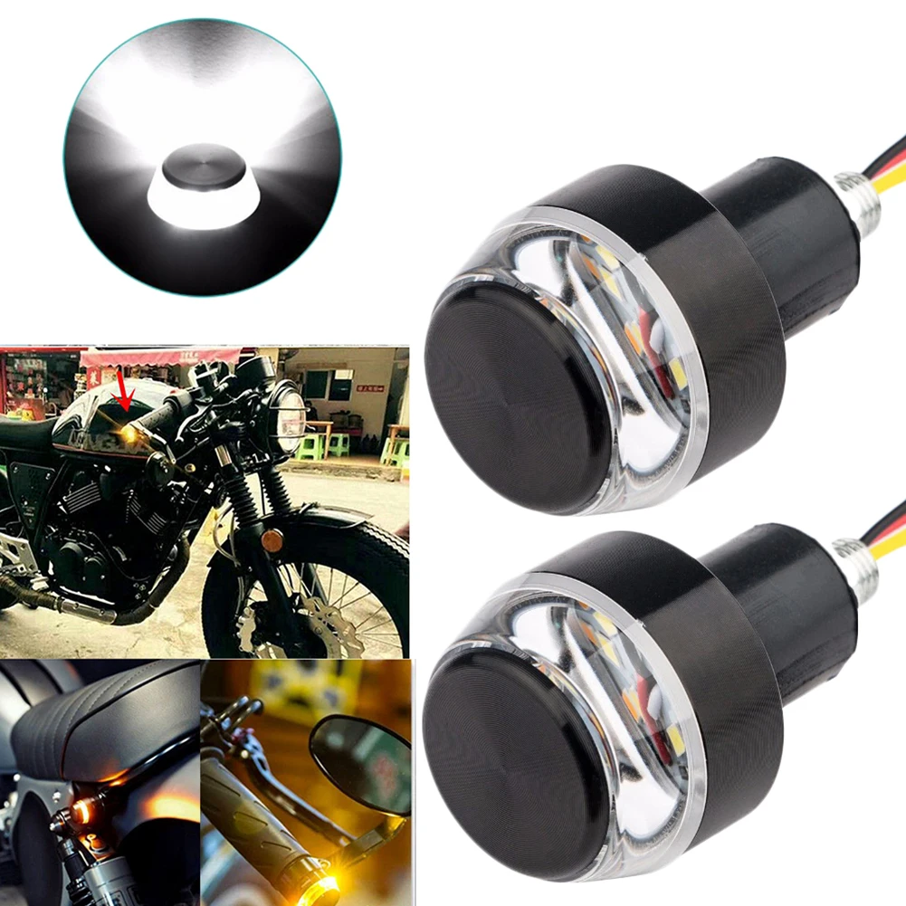 2pcs Handle Grip Bar Blinker S - Motorcycle Gear Yellow recension och pris