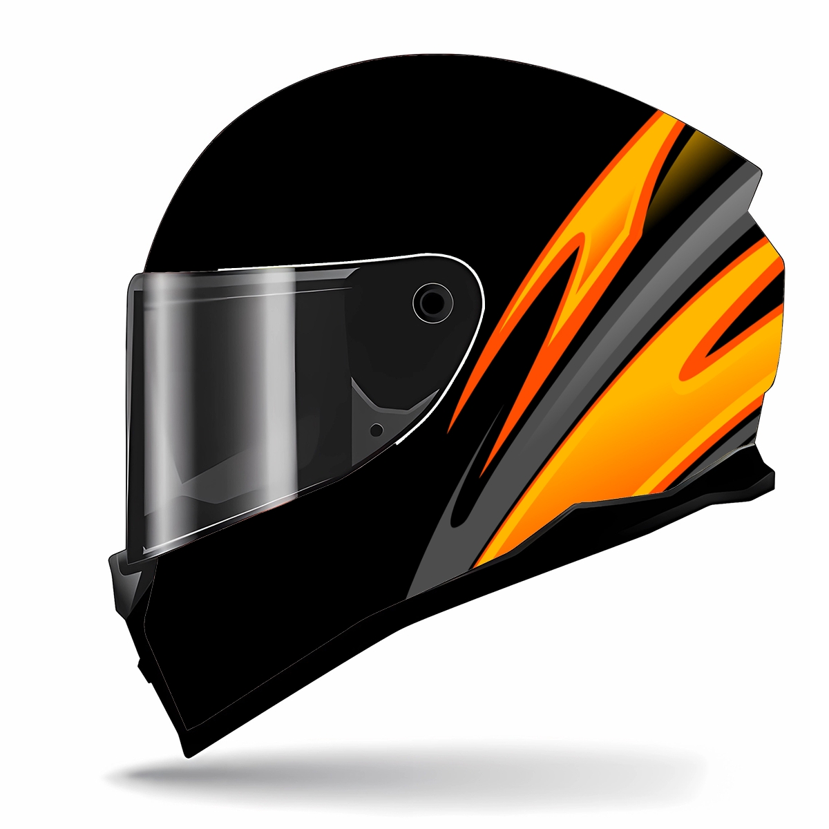 Abstract Yellow Curve Full Hel - Motorcycle Gear Yellow recension och pris