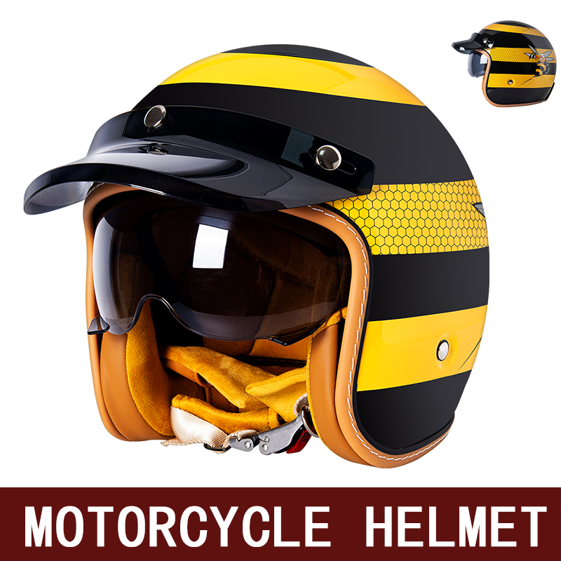 New Retro Cruise Motorcycle He - Motorcycle Gear Yellow recension och pris